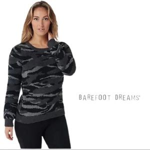 Barefoot Dreams Cozy Chic Seaside Crew Neck Camo Pullover